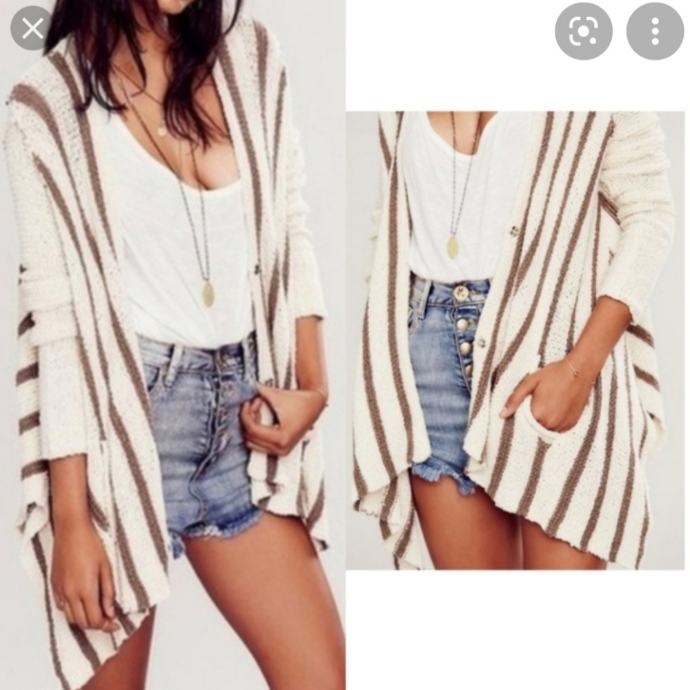 Free People Striped Knit Sweater